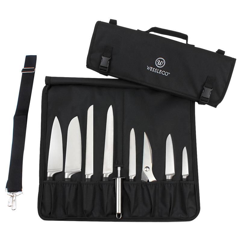 Portable Chef Knife Bag Oxford Durable Professional Kitchen Cleaver Japanese Storage Pocket Carrying Roll Bag Outdoor Organizer