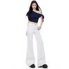 Spring Summer High Waist Stretch Minimal All Match Slim Floor Wide Leg Denim Pants For Ladies Casual Pants Oversize Denim Trousers