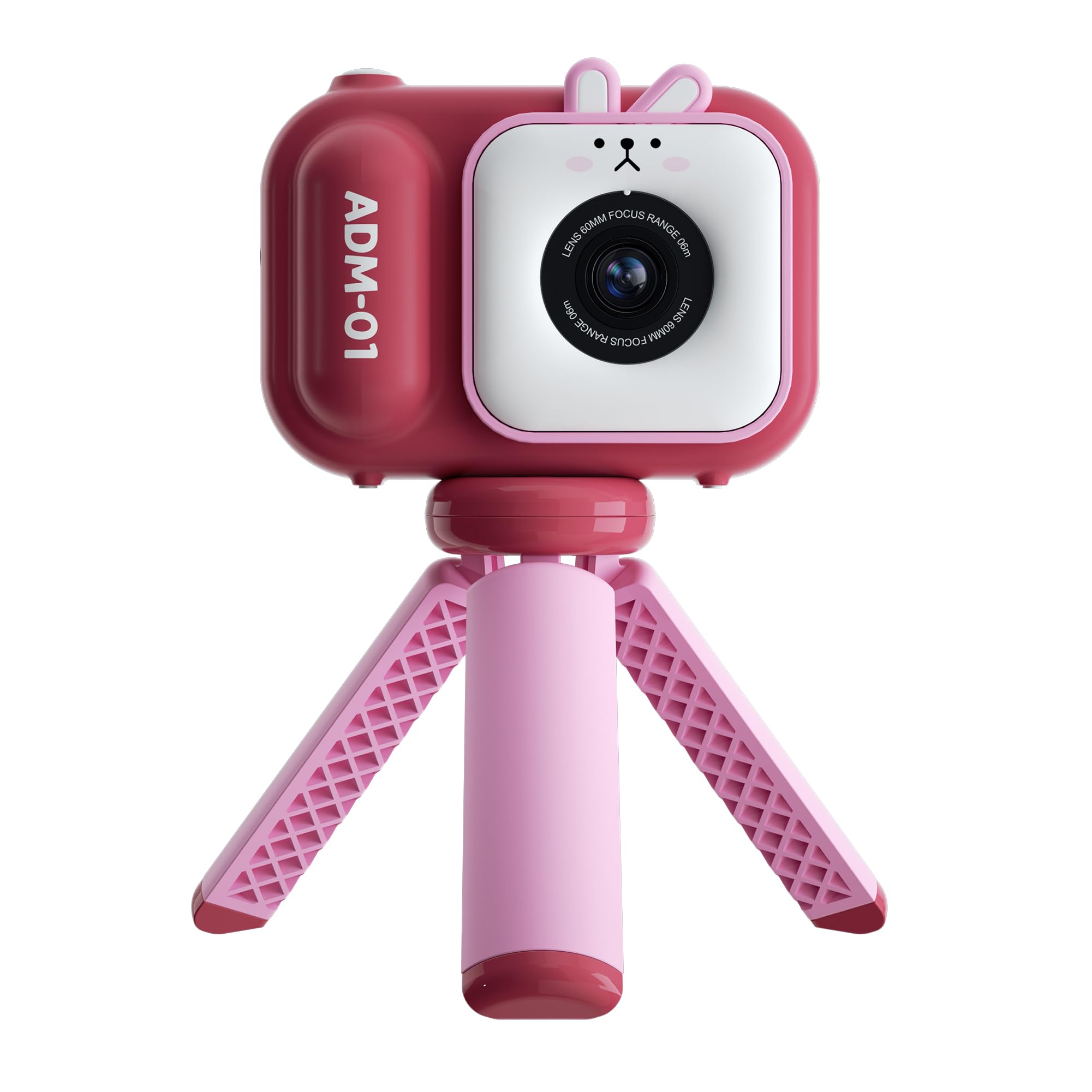 

MOARS Digital Toy Camera with Tripod and Selfie 48MP Front and Rear 720P 8x 32GB Card Popular Japanese Instruction Available in Three Pink Kids розовый