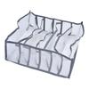 Underwear Organizer Mesh Foldable Breathable Multi Cells Socks Storage Box for Bras Panties6 Cells
