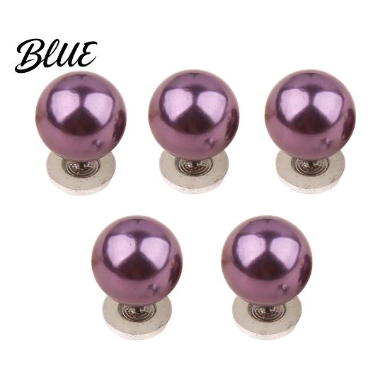 Anti-exposure Buttons for Women 5Pcs Fake Pearl Clothing Removable Decorative Brooch Pins No No-sew Shirt Sew Safety Pins Neckline Embellishment,