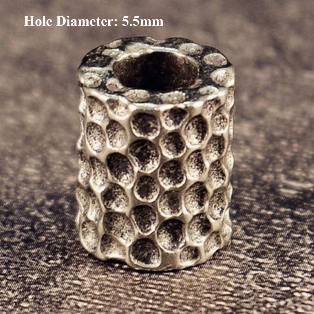 Charms Cylindrical Ring Retro Bead Handmade Paracord Bead  EDC Outdoor Tool