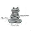 Meditierender Meditationsfrosch Statue Ruhiger SteinTexturiertes Dekor für Regal,
