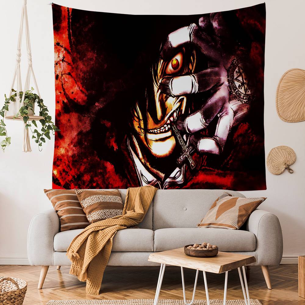 Anime Hellsing DIY Wall Tapestry For Living Room Home Dorm Decor Wall Art Decor