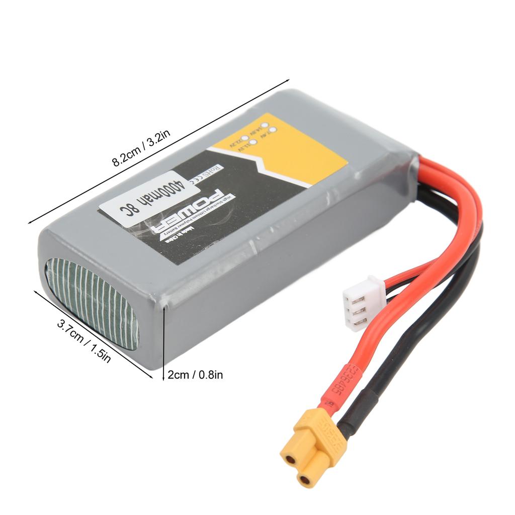RC 4000mAh Lipo Battery 8C Safe Female XT30 Plug High Conversion Rate 7.4V Lipo Battery for RC Car Boat Plane
