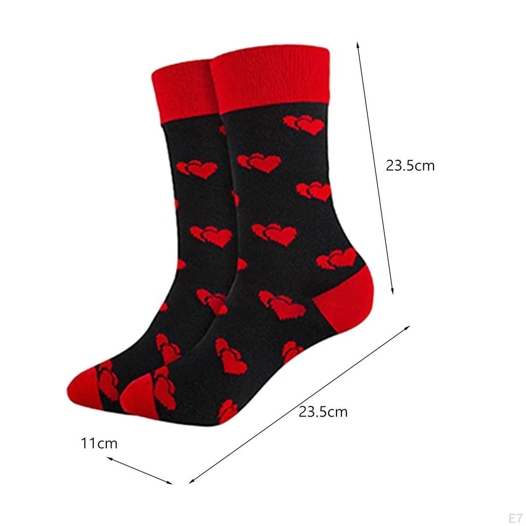 Mid Calf Socks Novelty Gift Valentines Day Gifts Cotton Thick Winter Warm Breathable Valentine's