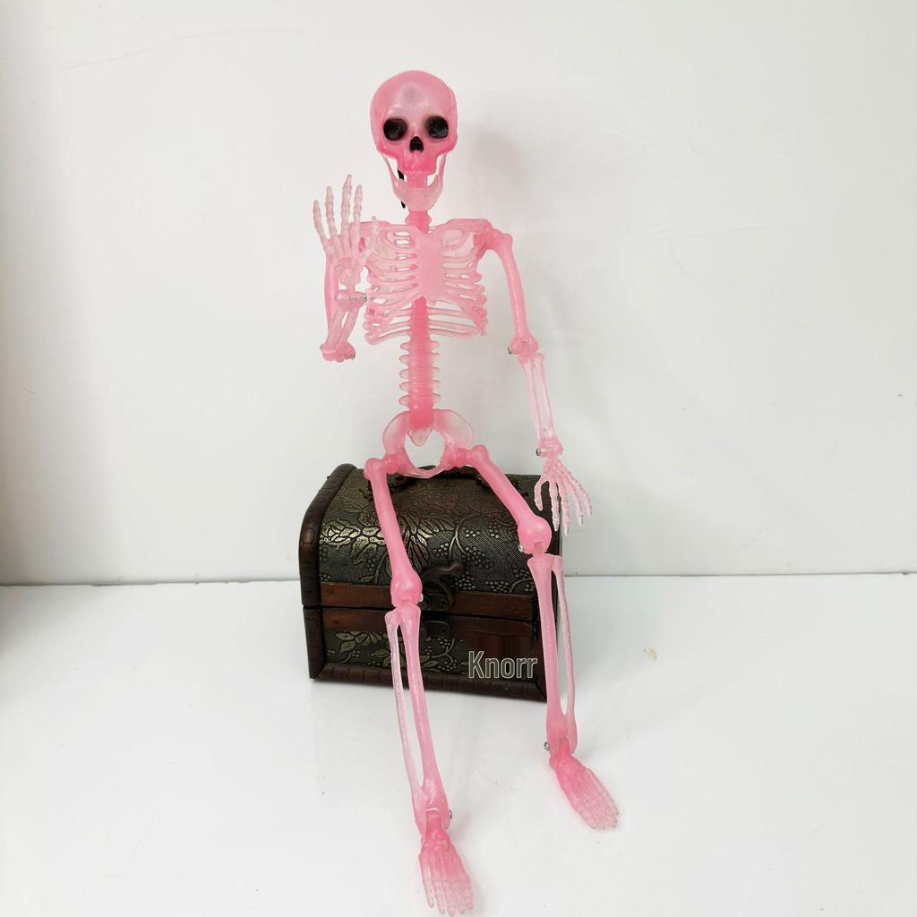 Movable Joint Halloween Skeleton Decoration: Plastic Skull Pendant & Props