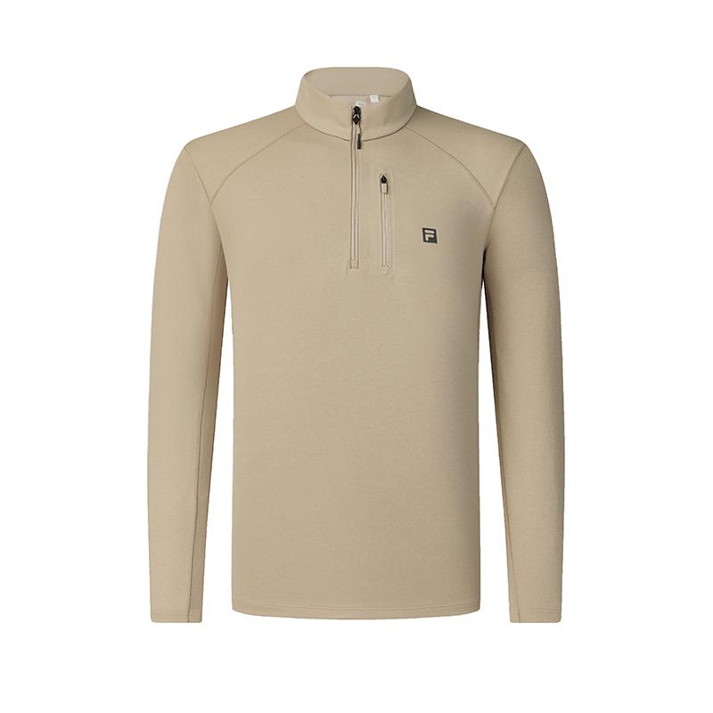 

Fila Повседневная футболка с воротником-стойкой, на молнии до середины, с длинным рукавом и карманом, мужская, топы, каштановая, A11M517202FDK XXL