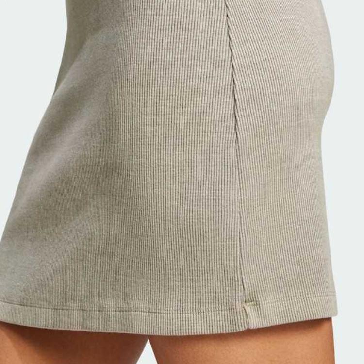 Adidas Originals Sports Lifestyle Series Comfortable Fashionable Simple Solid Color Sleeveless Dress Women Dresses Pebble-Silver-Gray JC7548