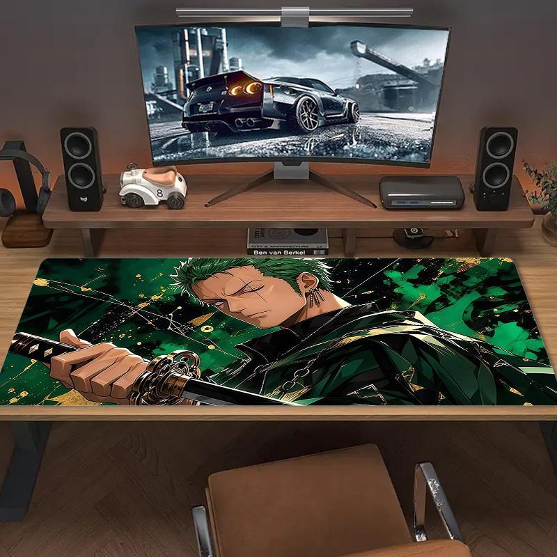 Roronoa Zoro Print Cushion Non-slip Laptop Tablet Big Mousepad XXL Mat Mini PC Playmat With Lock Edge