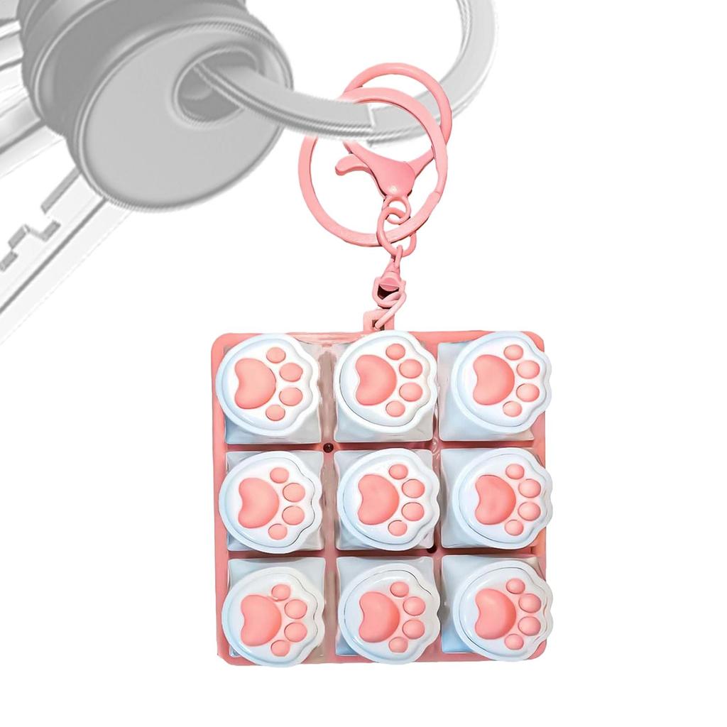 Keyboard Fidget Toy 9 Keys Keyboard Fidget Keychain Antistress Keyboard Button Fingertip Key Caps Pendant Stress Relief Toys