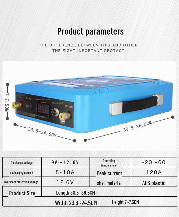 12V 100A Polymer Lithium Battery - High Capacity, Ultra-Light, Outdoor Mobile Power Solution