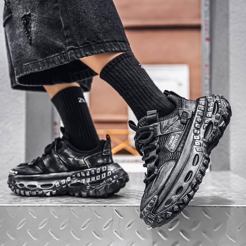 2026 Neue dicke Sohle höhensteigernder Trend lässige Sportschuhe Herbst atmungsaktiv hohe Qualität lässig vielseitig Herrenschuhe