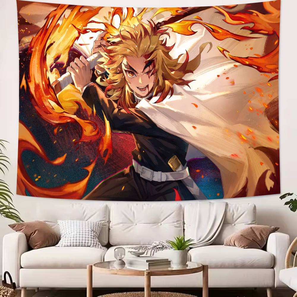 Tapeçaria Legal Quente Anime Demon Slayer Popular Decoração de Quarto Tapeçaria de Parede Sala de Arte Decoração de Casa Arte de Parede Decoração