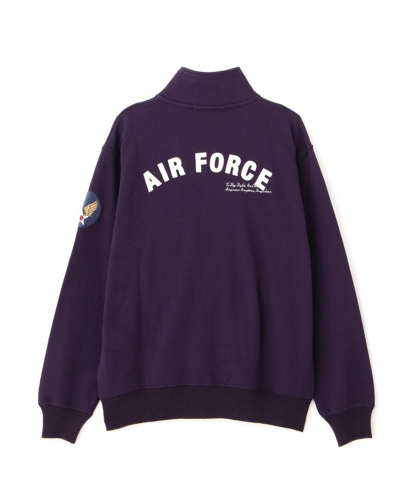 AVIREX WEB&DEPOT Limited Edition STAND ZIP UP SWEAT "AIR FORCE" Men's L 120 Navy 783-5230020