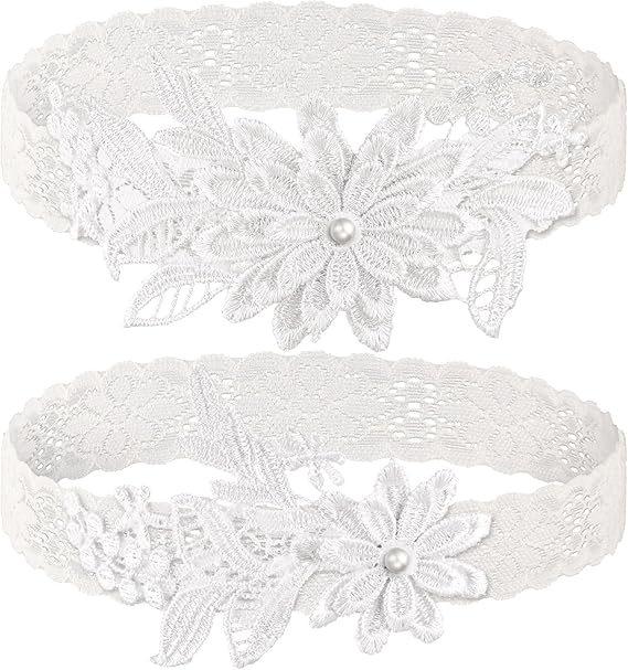 European & American Bridal Chiffon Flower Rhinestone Garter