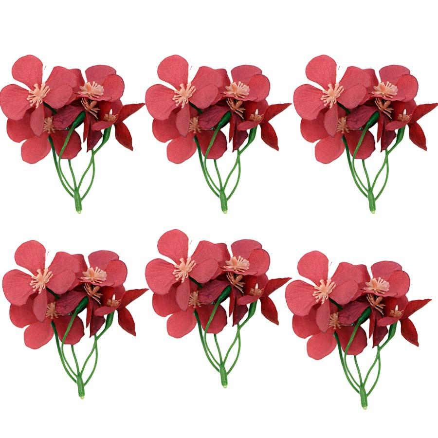 Cherry Blossom Flower Long Head Simulation Flower Diy Handmade Material Package Clothes Hat Jewelry Diy Material Special Supply