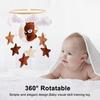 Baby Crib Mobile Sleeping Bear Cloud Stars Nursery Decor Handmade Felt Hanging Bed Bell for Boys Girls