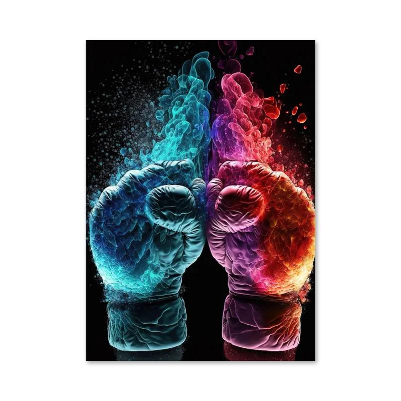 Retro Boxhandschuhe Leinwand Malerei Kunst Ästhetik Poster Drucke Boxing Gym Club Hintergrund Wand Dekor Jungen Zimmer Bild Cuadros