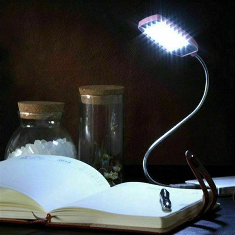 Metal Flexible Mini  Reading  Light Usb Charging 360 Degree Rotation High-brightness 28-led Heads