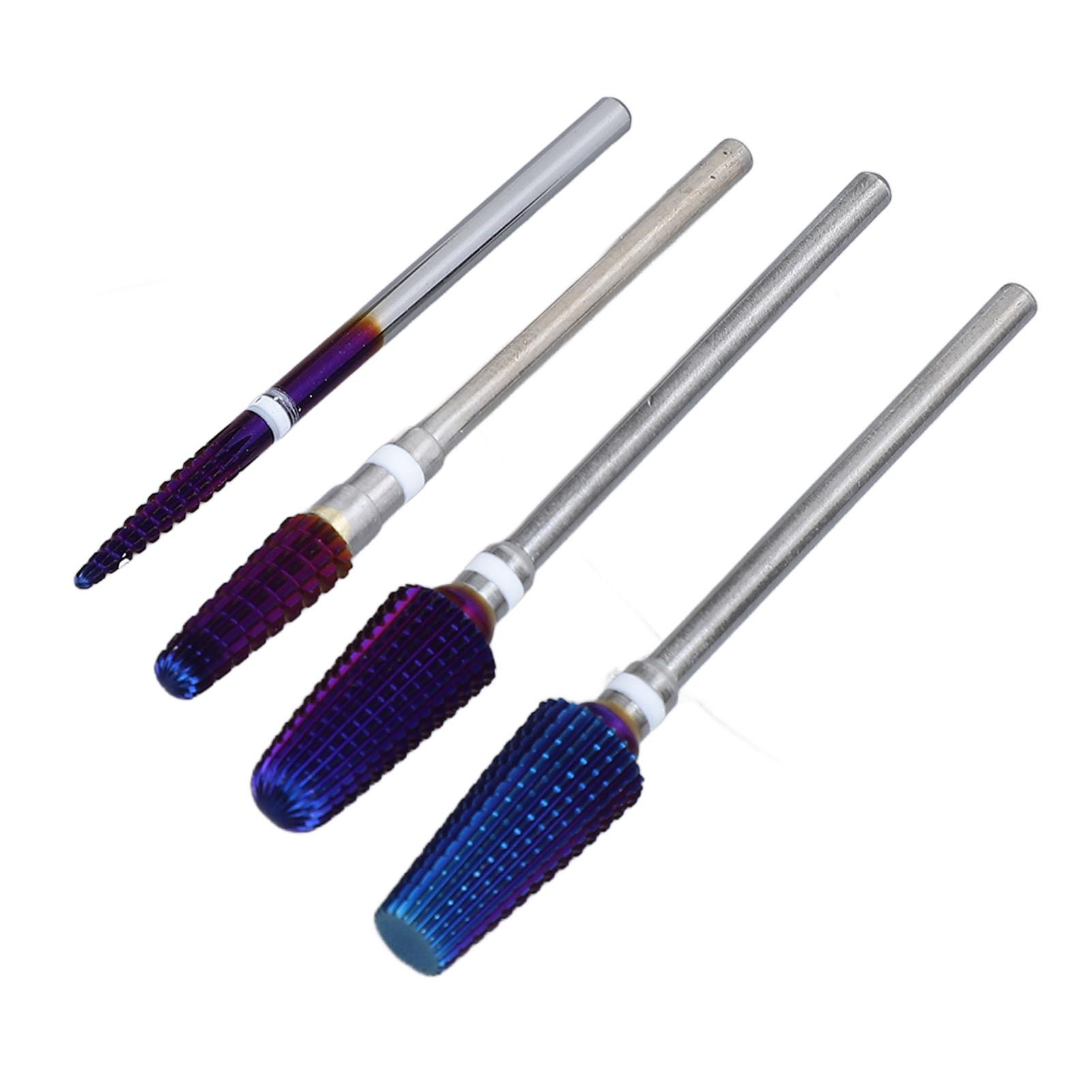 

4 шт. Насадки для маникюрного аппарата, Насадки из карбида вольфрама для снятия маникюра, Набор насадок для гелевых ногтей для дома, салона