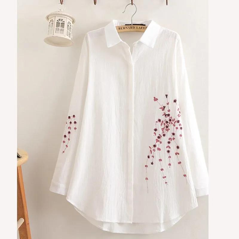 Spring Women's  Cotton and Linen Shirts for Women Loose Fashionable Shirts for Women