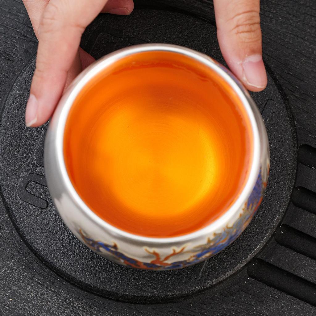 Silver-Plated Master Tea Set: High-End Creative National Tide Style Gift