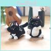 Pingente de Gato Preto Fofo Brinquedo de Pelúcia Chaveiro de Gatinho Fofo Para Bolsas e Acessórios