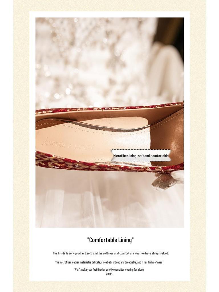 Franske bryllupssko: Stilige og komfortable stiletthæler brudesko for kvinner