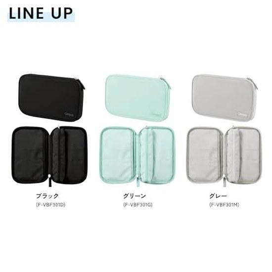Kokuyo Campus Notebook-like Opening Pencil Case Black F-VBF301D