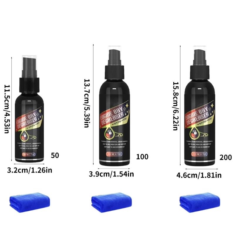 Multipurpose Vehicle Engine Cleaner Powerful Oil Removal Solution Safe Grease & Stain Remover for Engine Bays