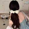 Bow Hair Claw Clip Solid Color Black White Hair Shark Grab Clip Hair Style Tools Hair Accessories For Women Girl