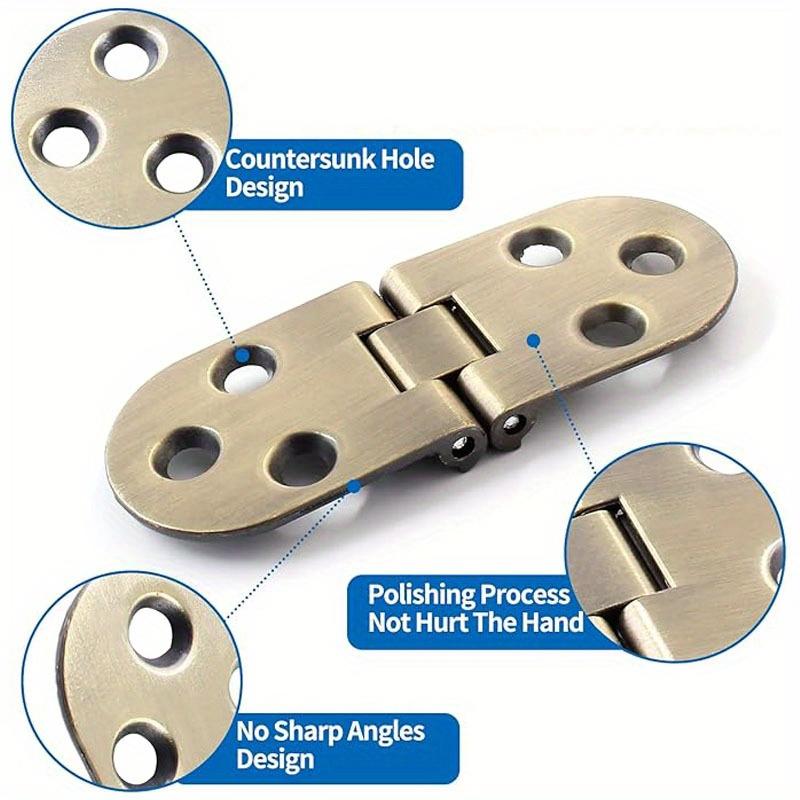 12pcs Heavy Duty Folding Table Hinges Bronze Sewing Machine Flip Top Hinge Zinc Alloy Butler Tray Hinge