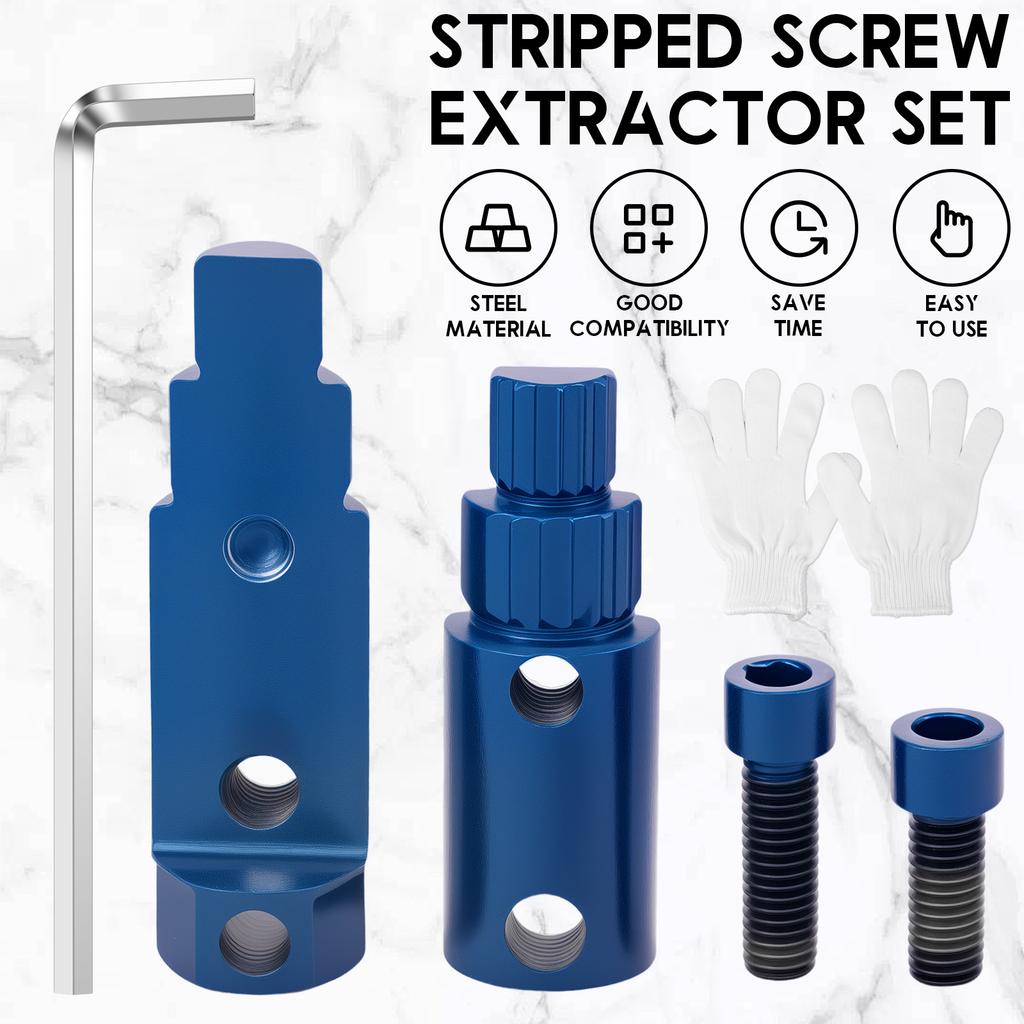 Faucet Stripped Screw Extractor Steel Broken Pipe Extractor Removal Tool for 1/2 Inch and 3/4 Inch Pipes with Ergonomic Handles