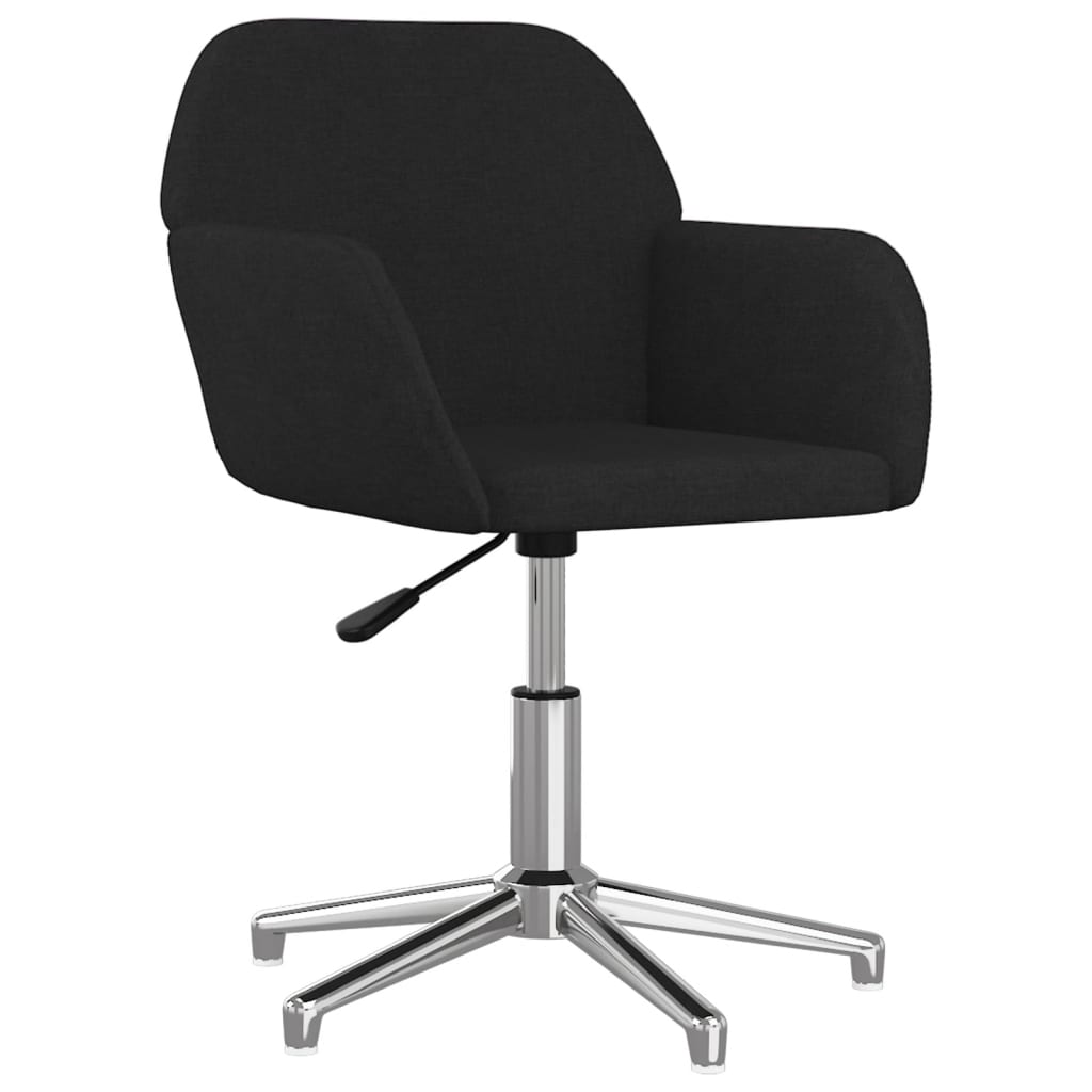 Dining Room Chairs 2 Pcs Swivel Black Fabric