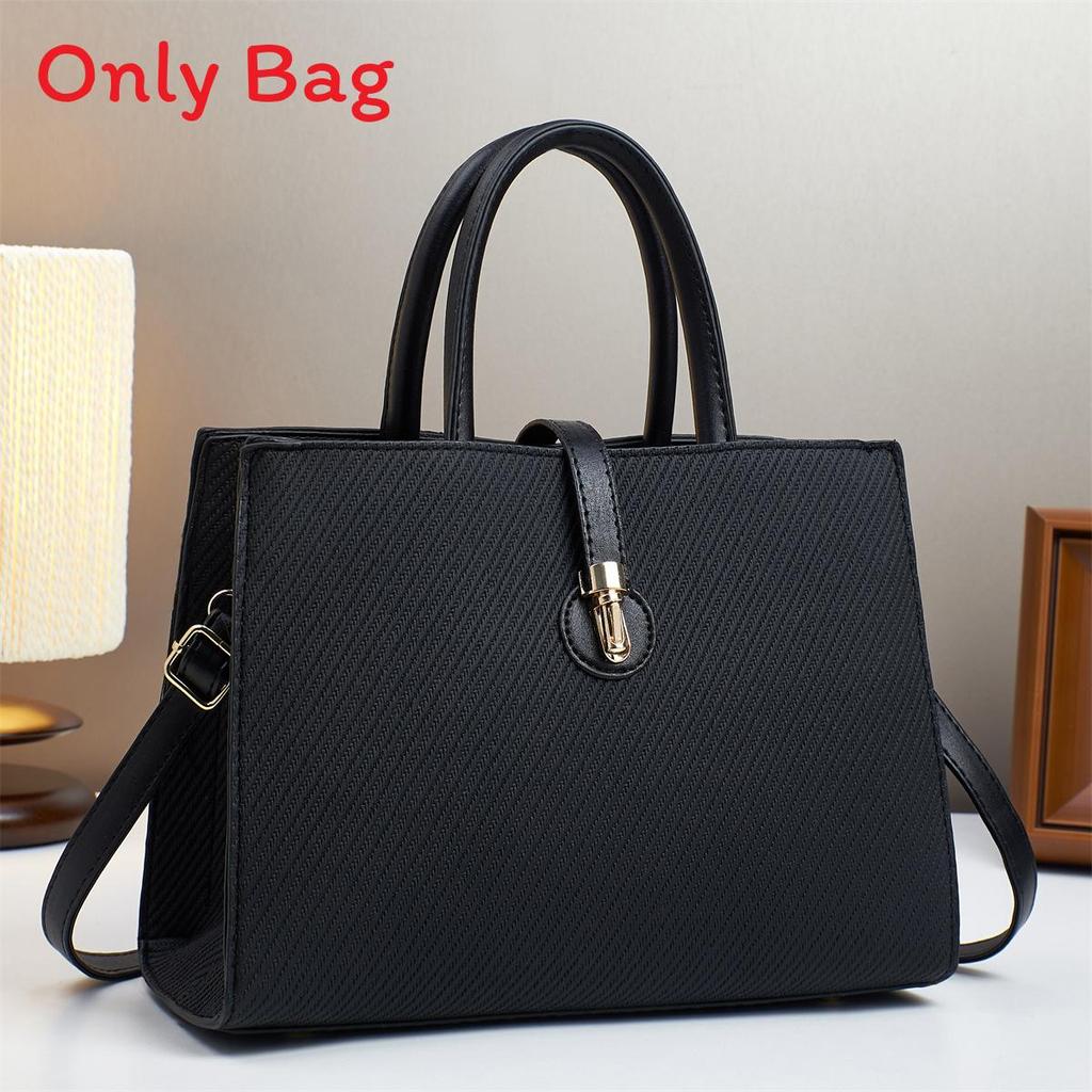 Pu Tote Bag For Women With Stitching Detail And Zipper Closure For Daily Use