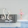 Elegant Swan Ballerina Porcelain Resin Figurine Collection Graceful Sculpture Birthday Gift Ornament