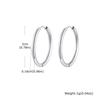 Wind stainless steel geometric large plain ring earrings plated with 18k gold simple earrings women's multi-specification 2mm, 4mm