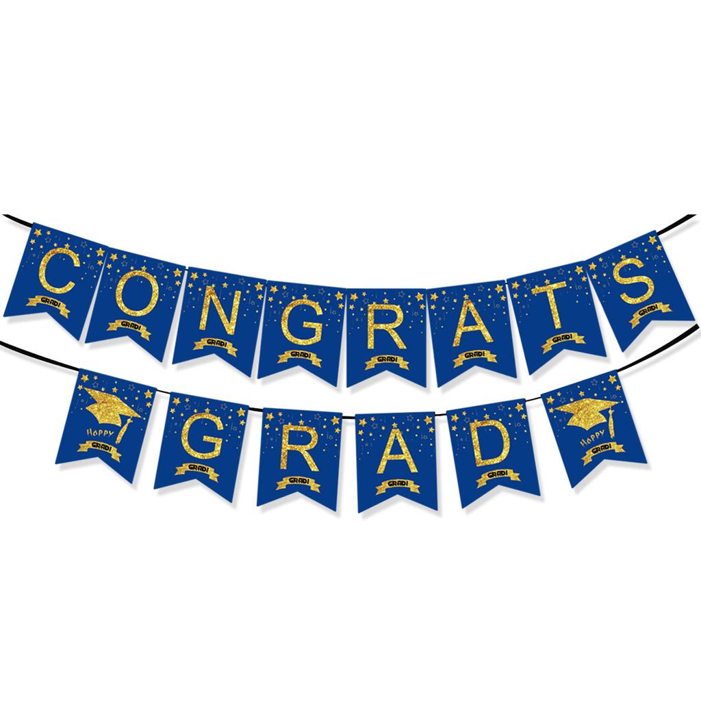 Graduation Season Party Decoration Banner Congrats Grad School Reunion Arrangement La Flower