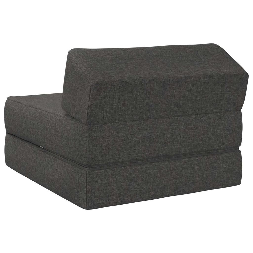 Folding Sofa Bed Dark Grey 60 x 70 x 41 cm Fabric