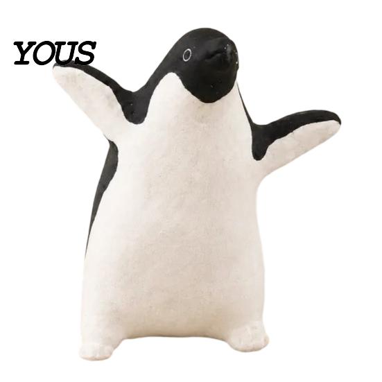 Feine Handwerkskunst Tischfigur Niedliche Pinguinfigur, Nordische Stil Kleine Tierstatue, Skurrile Einzigartige Geburtstagsgeschenke Schreibtisch Regal Dekor