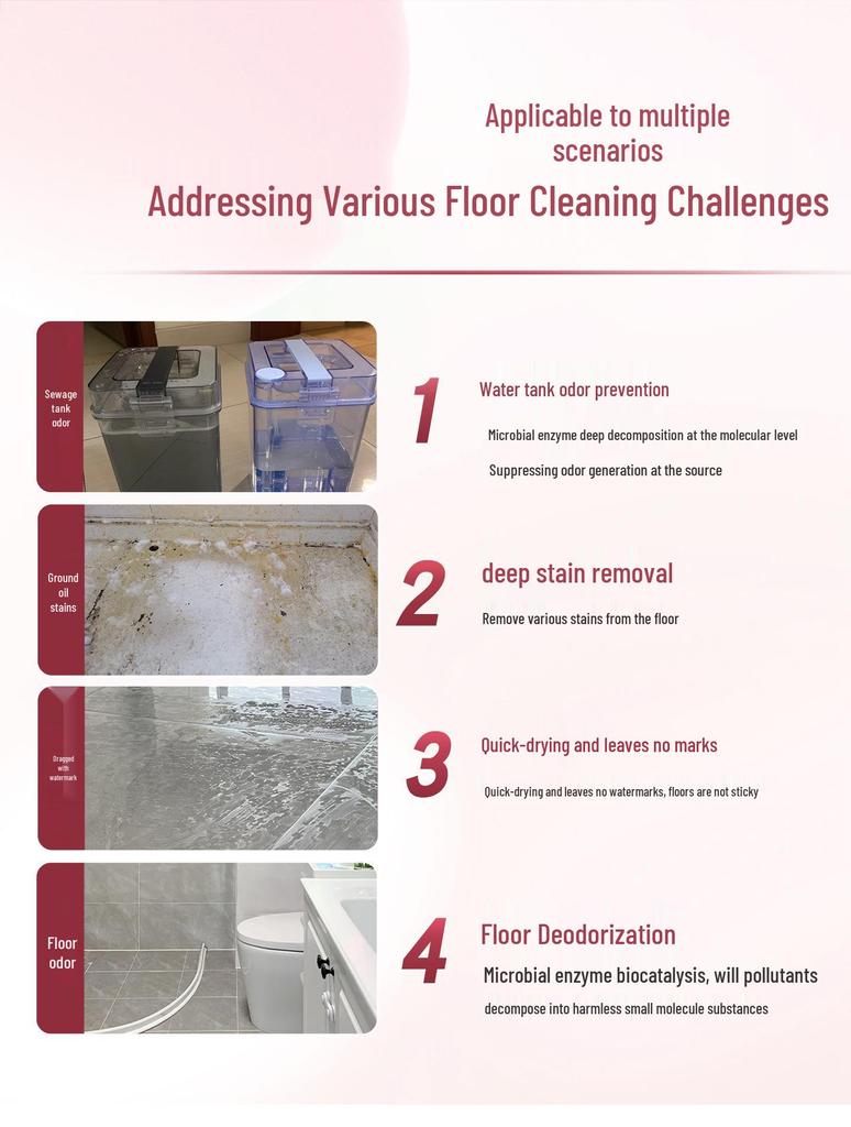 Lanson Qinglang Enzyme Tile Floor Cleaner - Powerful Stain Removal & Gentle Mopping