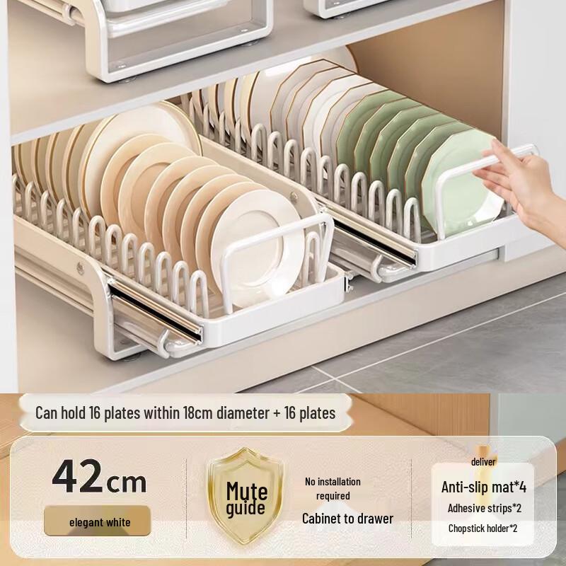 Nordic Foldable Dish Drying Rack with Suction Cups