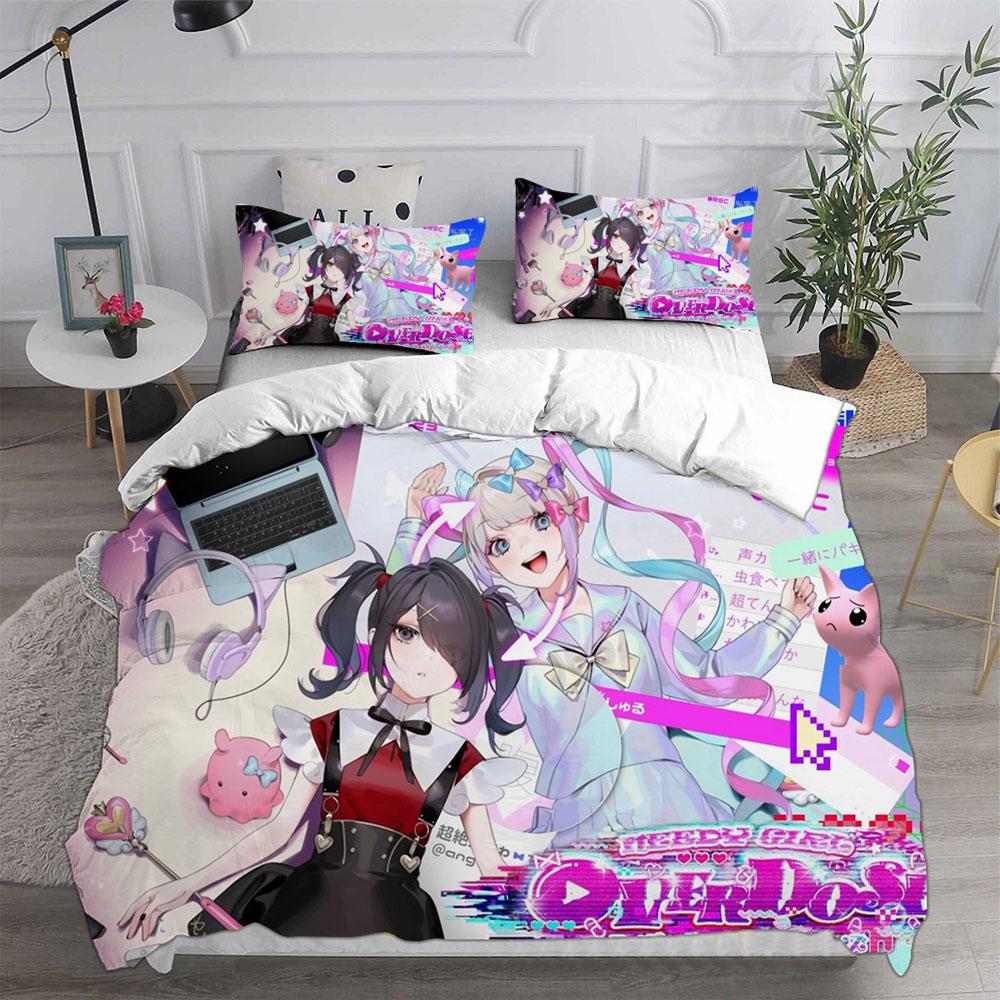 NEEDY GIRL OVERDOSE Bedding Sets Bed Cover Comforter Duvet Cover Pillow Case 2-3 Pieces Sets Kids Adult Bedroom Decor