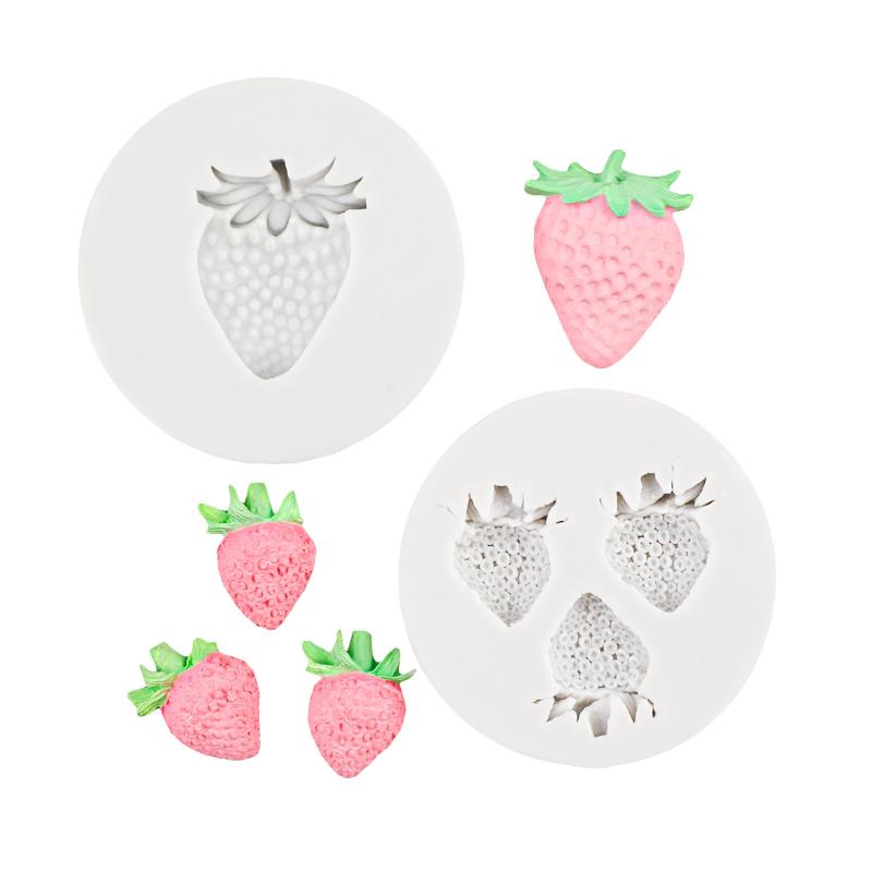 Fruit Strawberry Dessert Mousse Cake Mold Silicone Cake Decorations Reusable Baking Molds Kitchen Tools