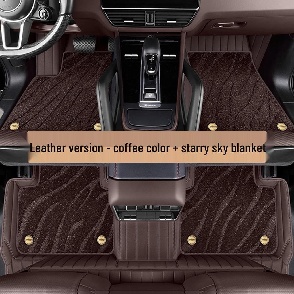 Custom-Fit Double-Layer Cowhide Floor Mats for Jike 001/007/009/X/7X/9X Vehicles