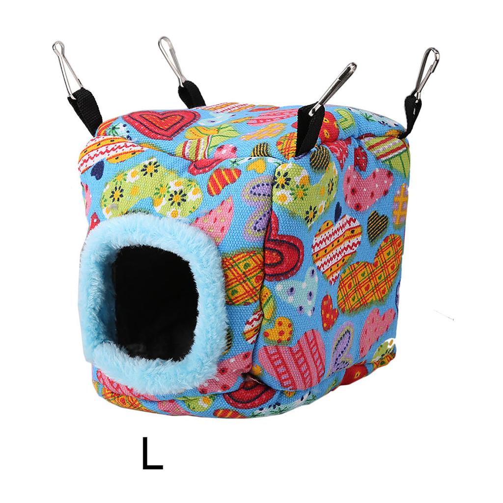 Warm Plush Bird Hanging Cave Hammock Hanging Winter Birds Cage (L Owl)