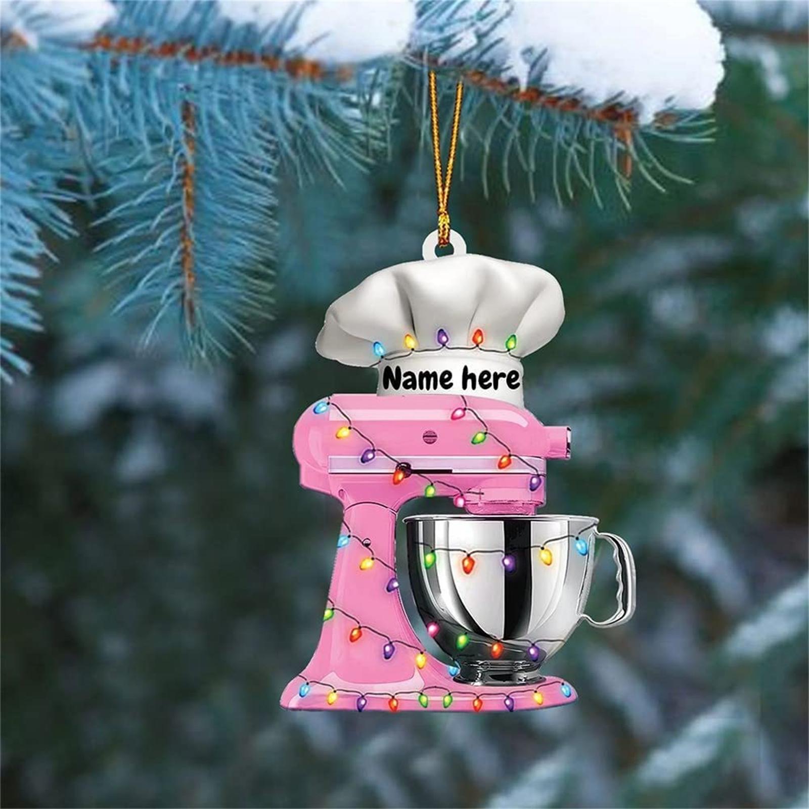 

1pcs Christmas Pendant Creative Kitchen Mixer Decoration Christmas Tree Hanging Ornaments Funny Cartoon Family Home Decoration