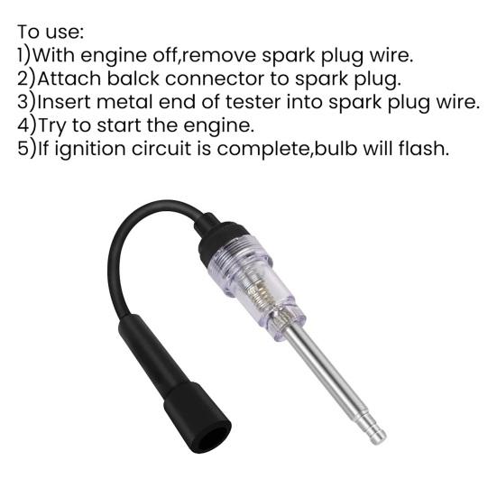 Circuit Test Pen Ignition Spark Tester for Engine Diagnostic Tool Quickly Detect Dirty Spark Plugs Defective Points Damaged Cables