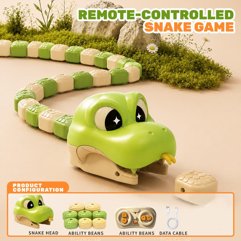 Rc Magnetic Snake Toy Remote Control Greedy Beans Chasing Snake Car Interactive Educational Toy Kids Birthday Christmas Present